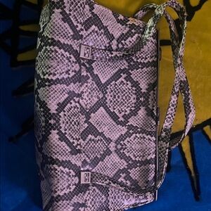 Snakeskin Patterned Tote Bag